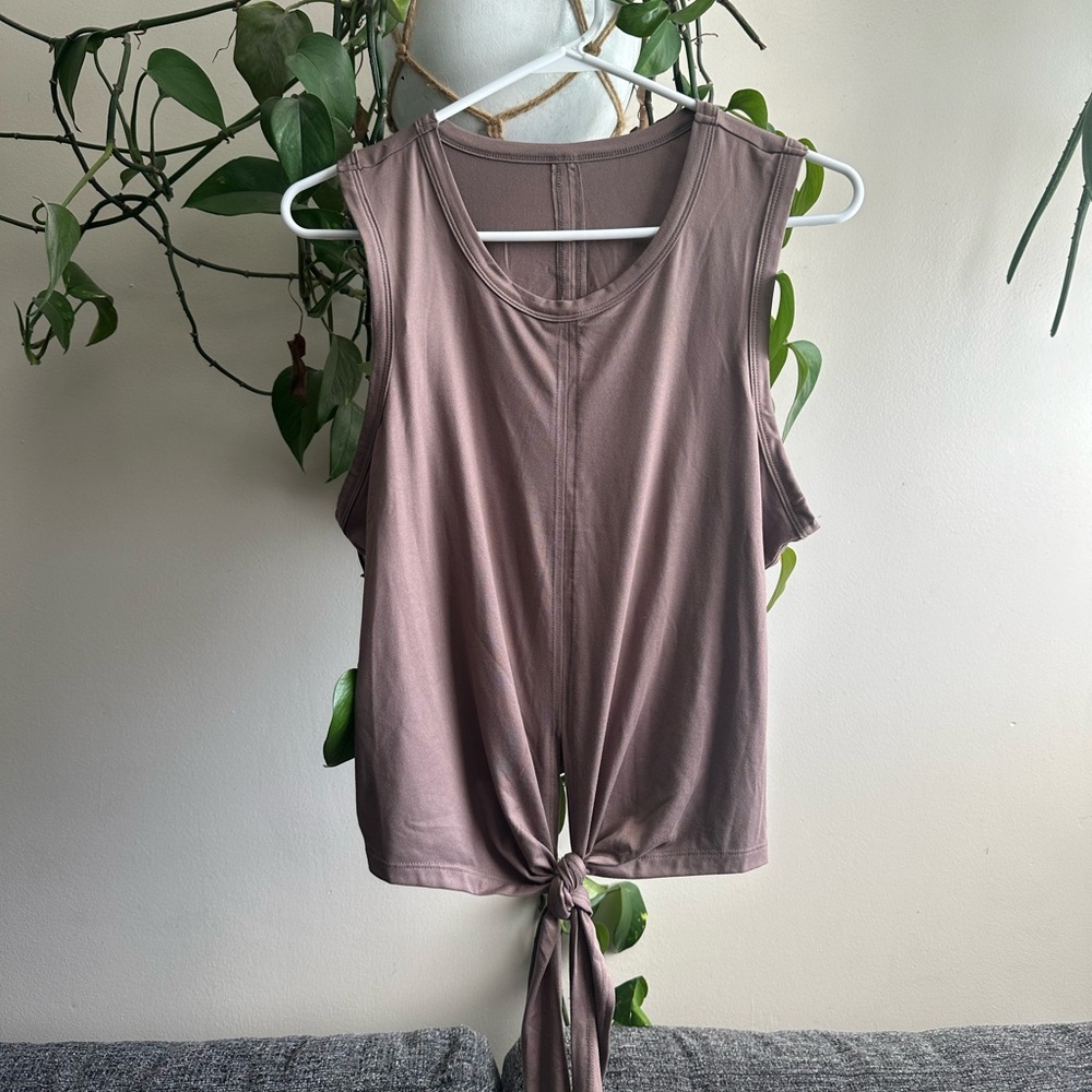 Mauve Tank with Tie